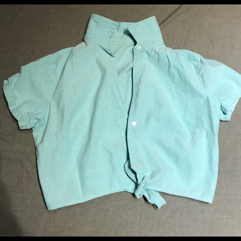 American Apparel Tie Front Top